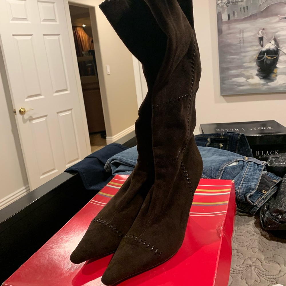 Burberry Brown High Heel Boots